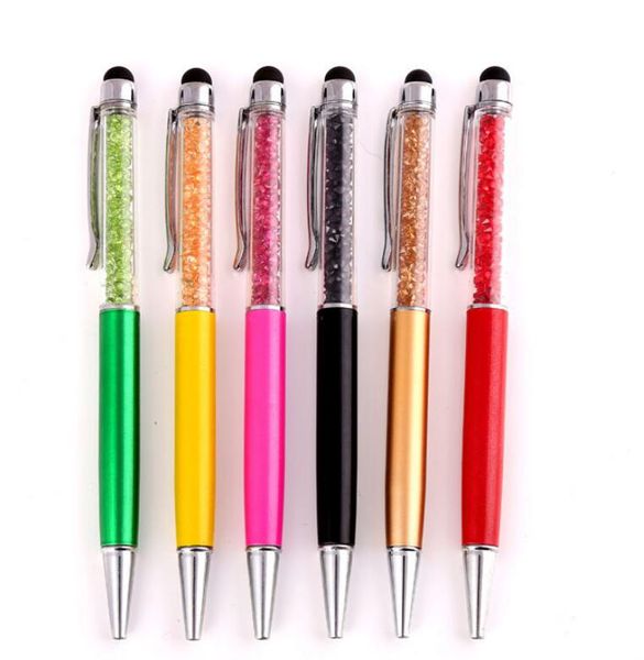 22 couleurs cristal stylos à bille mode stylet créatif stylo tactile pour écrire papeterie bureau matériel scolaire fournitures