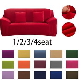 22 couleurs housse de canapé élastique extensible enveloppe serrée housses de canapé tout compris pour salon housse de canapé chaise taies d'oreiller LJ201216257Y