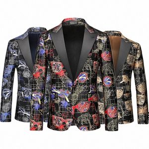 22 couleurs veste de costume brodée hommes Slim Dr manteaux printemps et automne nouveaux hommes Blazer de haute qualité Terno Masculino M-5XL 6XL 73A2 #