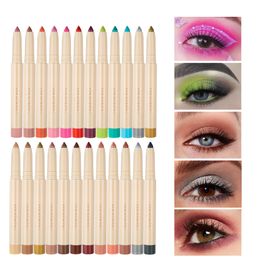 22 kleuren oogschaduwstick glitter eyeliner pen waterdichte oogschaduw eye voering potlood