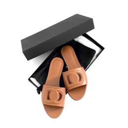 22 kleuren platte hak sandalen glijbaan luxe loafer meisje casual schoenen strand zwembad dames ontwerper muilezel dikke hakken pantoffel maat 35-43 zwart wit zomer heren sliders cadeau