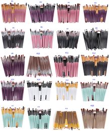 22 colores Nuevo diseño Pro Cosmetic Make Up Brushes 20pcs / Set Professional Soft Facial Powder Foundation Makeup Brush Set Kits