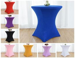 22 couleurs de table de table de table en tissu spandex en lin à barre haut lycra.