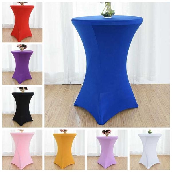 22 colores cubierta de mesa paño de cóctel Spandex High Bar Lino Lycra boda fiesta el decoración en venta 211103