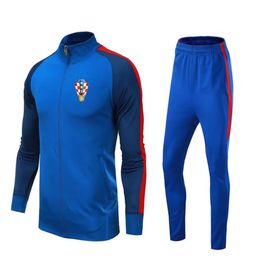 22 Kroatisch voetbalelftal voetbal trainingspak voor volwassenen heren Voetbaltrainingspak Kinderen Hardlopen Outdoor Sets Thuistenues Log245B