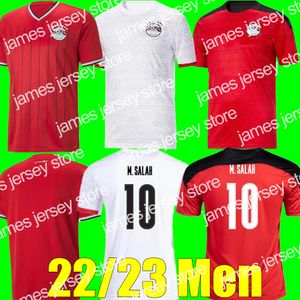 22 Camiseta de fútbol de Egipto 2021 22 Local Rojo visitante blanco Hombres TREZEGUET KAHRABA A. HEGAZI RAMADAN Footbal