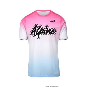 22 Formula One T-shirt Race Fan korte mouw Alpines F1 Team zomer T-shirt heren roze oversized top buitensporten sneldrogend T-shirt