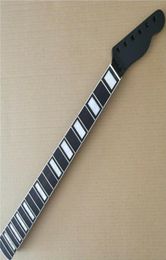 22 trastes Guitarra eléctrica de arce Parte del mástil Diapasón de palisandro Bloque incrustado Forma de C Acabado negro brillante 255 pulgadas de longitud 7446673