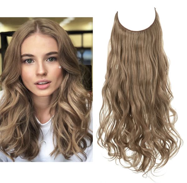 Extensions de cheveux féminins de 22 pouces fibre chimique mat soie haute température longs cheveux bouclés avec de nombreux styles au choix prenant en charge la personnalisation