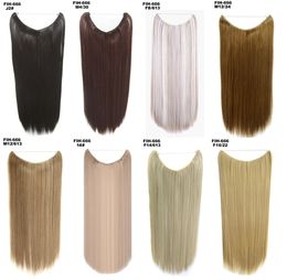 Extensiones de cabello de fibra sintética de alta temperatura de 22 pulgadas Variedad de estilos Añade glamour extra