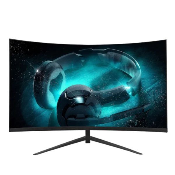 Moniteur IPS de 22 pouces pour Gamer, moniteur incurvé 1080p, Compatible avec PC 75hz, écran LCD de bureau, HD 1k, pour ordinateur de jeu