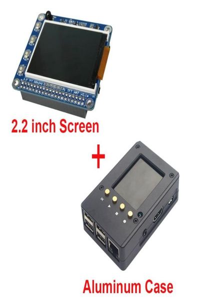 Caja de caja de cajas de aluminio de aluminio negro de 22 pulgadas PI 3 TFT también para la caja de caja de aluminio negro para el modelo Raspberry Pi 2 B3211644