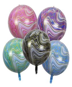 22 pouces Floating Agate Marble Decoration 4d Aluminium Balloon Mariage Birthday Party Shopping Mall Activities 5 Package7903267