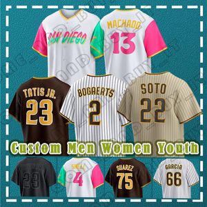 22 Maillot de baseball Juan Soto 23 Fernando Tatis Jr 2 Xander Bogaerts San Diego Manny Machado Yu Darvish Jose Azocar Josh Hade Blake Snellr Michael Wacha Luis Garcia