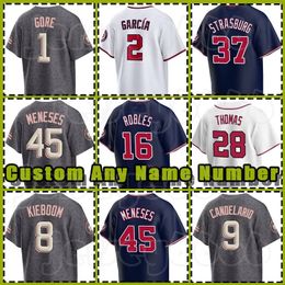 2 Luis García Jersey 45 Joey Meneses Béisbol 28 Lane Thomas 17 Alex Call Carter Kieboom Nacionales Josiah Gray Jake Alu Stephen Strasburg Víctor Robles Candelario