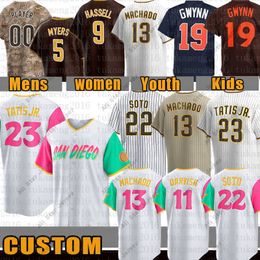 22 Juan Soto Fernando Tatis Jr. honkbalshirt heren Manny Hado Tony Gwynn Wil Myers Yu Darvish Jake