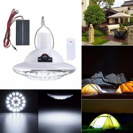 22 LED Oplaadbare Super Heldere Outdoor Afstandsbediening Lichten Zonnecampingverlichting Zaklamp Werf Automatische Sensor Tuinlamp