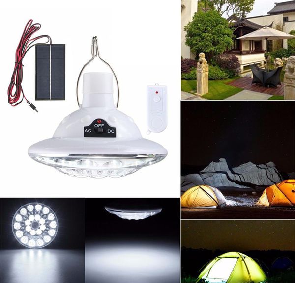 22 LED Lámpara solar Energía portátil USB Recargable Luz LED Campamento Interior Jardín Iluminación de emergencia Control remoto Bombillas solares