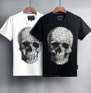 Men Designer P Skull Diamond T Shirt Manga corta Dóleo Brown Barde TEE OCCO OCK SKULLS CASA CASA TOES TOP A09