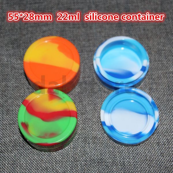 22 ml de récipient en silicone en silicone en silicone en silicone pot de qualité alimentaire à huile de silicium contenants