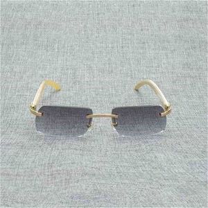 22% de réduction Lunettes de soleil Vintage Bois Hommes Naturel Noir Blanc Buffalo Corne Lunettes Cadre pour Femmes En Plein Air Sans Monture Nuances En Bois Oculos GafasKajia Nouveau