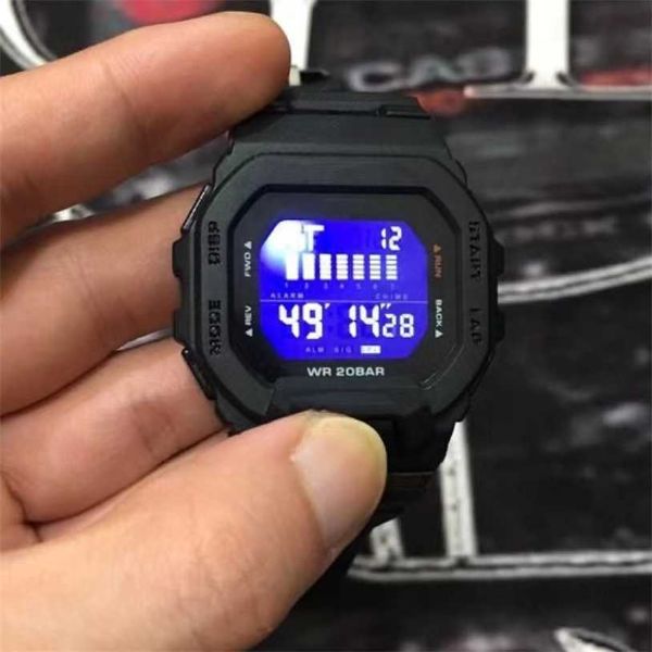 22% OFF reloj Reloj Shock Small Square relojes GBD200 deporte de mano Impermeable a prueba de golpes y magnético Student Boys para hombre movimiento Océano