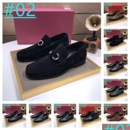 22 Stijl Echt Leer Heren Casual Schoenen Luxe Merk 2022 Designer Heren Loafers Mocassins Ademend Slip Op Zwart Rijden Plus S Dhalf