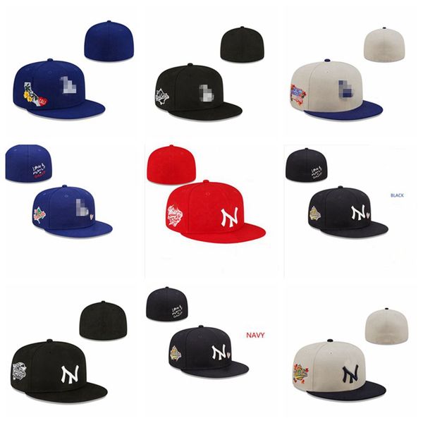 22 styles Casquettes de baseball Mode Hip Hop Casquette hommes femmes Gorras Planas Casquette NY lettre Pleine Fermée Chapeaux Ajustés Stitch World Heart 