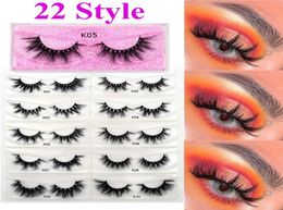 22 Stijlen nertsen wimper leverancier Lashes 100 wreedheid 15 mm 20 mm 25 mm 5d 6d valse wimpers Crisscross Natuurlijke volledige strip wimperige 7776861