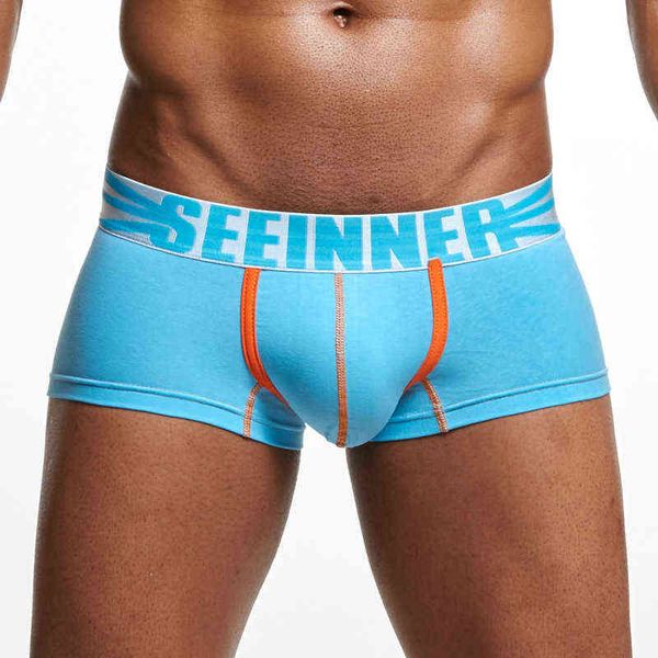 22 Styles Seeinner Sous-vêtements Boxer Shorts Hommes Mode Sexy Gay Pénis Poche Boxer Trunks Homme Culotte Calzoncillos Hombre G220419