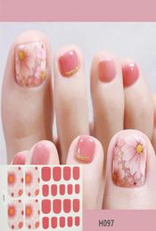 22 TIPS Série de paillettes Powder Sequins Fashion Toe Nail Art Stickers Collection Manucure DIY Brouilles de vernis à ongles enveloppes pour la fête Dec2055011