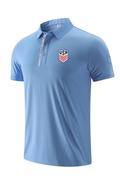22 États-Unis POLO chemises de loisirs pour hommes et femmes en été respirant tissu de maille de glace carbonique T-shirt de sport LOGO peut être personnalisé