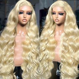 220% 613 Blonde HD 13x6 Lace Frontal Human Hair Wig Body Wig 13x4 Transparent Brésilien Front Pernues pour les femmes Sans Glueless 240419