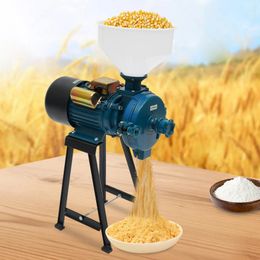 2200W Electric Feed Mill Cers Dry Grinder Grinder Grain Grain Rice Machine Wfunnel 220V BlueGreen 240429