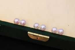 22091303 Diamondbox - PEARL Sieraden oorbellen oorstekers au750 18k geel goud oftewel 6-7 mm akoya klassiek rond eenvoudig cadeau-idee