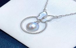 22091704 Women039S Pearl Jewelry ketting Akoya 775mm Moeder van Pearl Buttery 4045cm Au750 Wit Gold Poled Hanger Char2228134