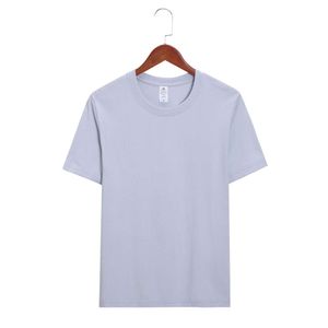 220 g nieuw product losse oversize heren pure katoenen t-shirt trendy merk korte mouwen blanco solide color t basisstijl