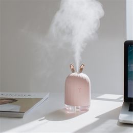 USB Aroma Essential Oil Difusor Mini Humidificadores Aéreo Portátil Ultrasónico Humidificador Airpurifier LED Luz nocturna