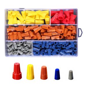 220PCS snelle connector veerkap krangkleding geïsoleerde elektrische inzetstuk splitsing roterende draadverbinding assortiment kit