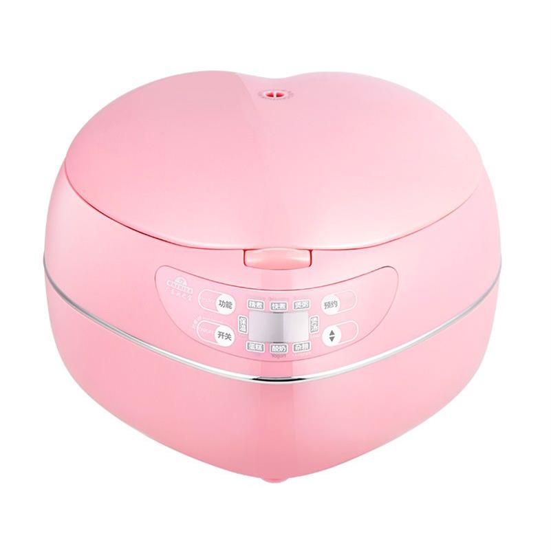 220V 1 8L 300w Heart-shaped Rice cooker 9hours insulation Stereo heating Aluminum alloy liner Smart appointment 1-3people use186f