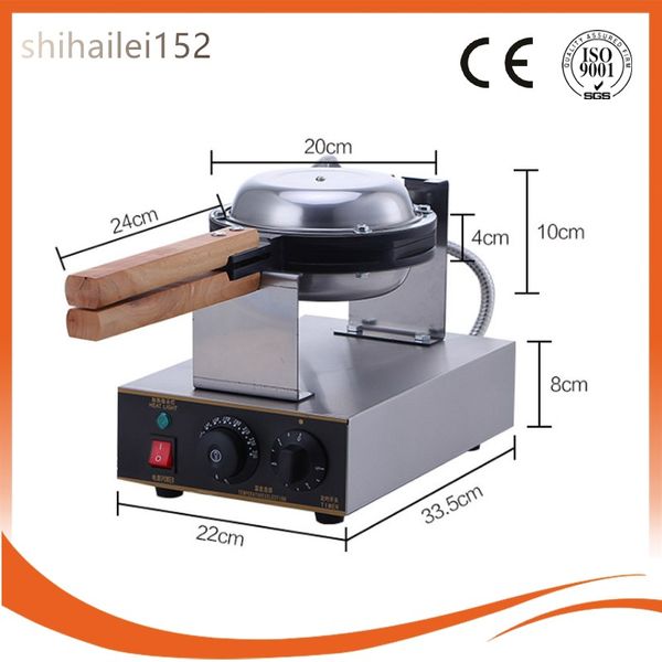 220 v/110 v eléctrico de acero inoxidable uso comercial en el hogar 4 Uds waffle on stick fish lolly waffle maker máquina