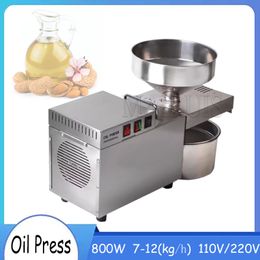 Prensa de aceite de 220V/110V S9, máquina extractora de aceite eléctrica de 800W, prensadora de aceite de acero inoxidable con alta velocidad de prensado