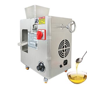 Presse à huile domestique, 220V, 1500W, extracteur d'huile de graines de lin, d'arachide, Machine commerciale d'extraction d'huile chaude et froide en acier inoxydable