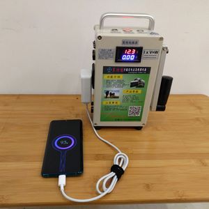 220V 150W Hand Crank Generator Power Bank High-Power grote capaciteit Outdoor Home 12V Lighting Field Mobiele voeding met oplader