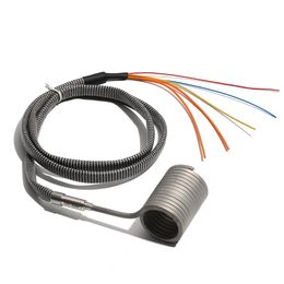 220V 3,5x3,5 mm dwarsdoorsnede kachel elektrisch verwarmingselement elektrische hot lunner spiraalvormige spiraalbandverwarmers met k thermokoppel 19/20 mm