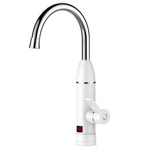 220V 3000W électrique instantané Chauffe-eau sans réservoir ColdHot douche Système robinet robinet d'affichage numérique - or