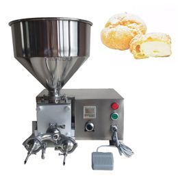 Máquina de llenado de hojaldre de crema de alta calidad de acero inoxidable de 220V y 385W, máquina de llenado de SaladJam para pasteles, certificación CE