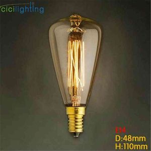 220V 40W E14 Edison Ampoule ST48 Vintage Edison Ampoules Rétro Lampe À Incandescence Ampoule Lampoule Vintage Ampoule Décorative H220428