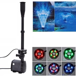 220V rium Fish Pond LED Bomba de agua sumergible Fuente de jardín con cambio de luz Maker 40W 2000LH Y200917