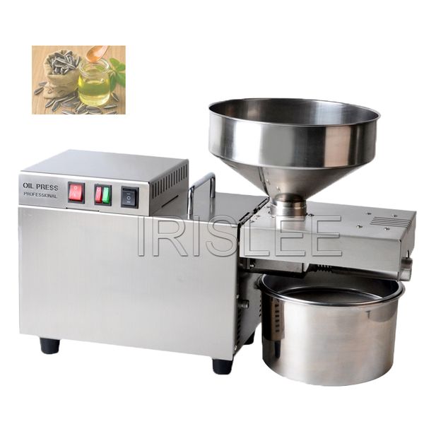 Extractor de aceite automático de 220v, Máquina De Prensa De Aceite de acero inoxidable con control de temperatura inteligente para calentamiento por compresión en frío/caliente